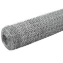 OGRODZENIE Z SIATKI STAL GALWANIZOWANA 25X1,2 M SREBRNE
