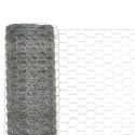 OGRODZENIE Z SIATKI STAL GALWANIZOWANA 25X1,2 M SREBRNE