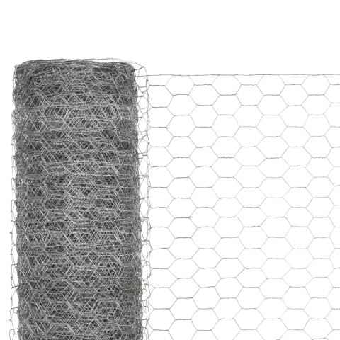 OGRODZENIE Z SIATKI STAL GALWANIZOWANA 25X1,2 M SREBRNE