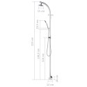 PRYSZNIC NA ZEWNĄTRZ KEMPINGOWY OGRODOWY TURYSTYCZNY 215CM ALUMINIUM