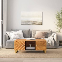 STOLIK KAWOWY BRĄZOWO-CZARNY 100X54X40CM LITE DREWNO MANGO