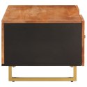 STOLIK KAWOWY BRĄZOWO-CZARNY 100X54X40CM LITE DREWNO MANGO