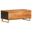 STOLIK KAWOWY BRĄZOWO-CZARNY 100X54X40CM LITE DREWNO MANGO