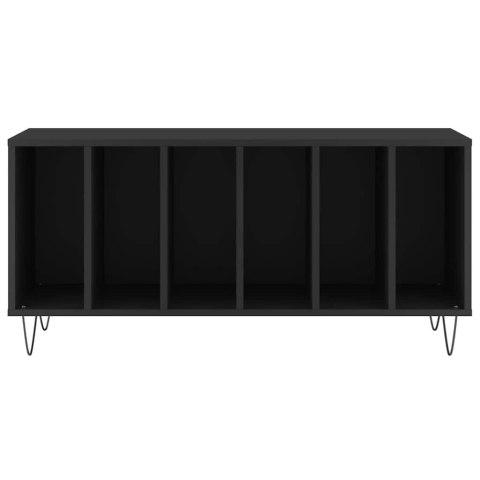 SZAFKA NA PŁYTY CZARNA 100X38X48CM MATERIAŁ DREWNOPOCHODNY