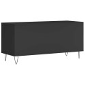 SZAFKA NA PŁYTY CZARNA 100X38X48CM MATERIAŁ DREWNOPOCHODNY