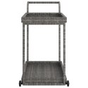 VidaXL Wózek barowy, szary, 100x45x83 cm, polirattan