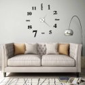 ZEGAR ŚCIENNY 3D NOWOCZESNY DESIGN 100CM XXL CZARNY