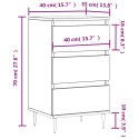 KOMODA BIAŁA 40X35X70CM MATERIAŁ DREWNOPOCHODNY