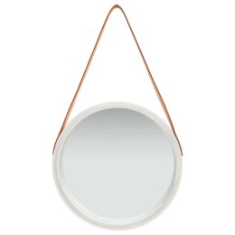 LUSTRO ŚCIENNE NA PASKU 40CM SREBRNE