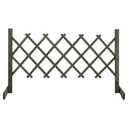 OGRODOWY PŁOT KRATKOWY SZARY 120X60CM LITE DREWNO JODŁOWE