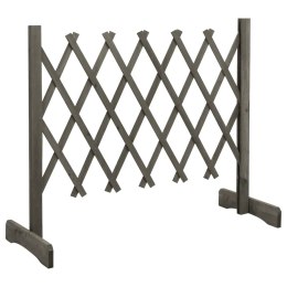 OGRODOWY PŁOT KRATKOWY SZARY 120X60CM LITE DREWNO JODŁOWE