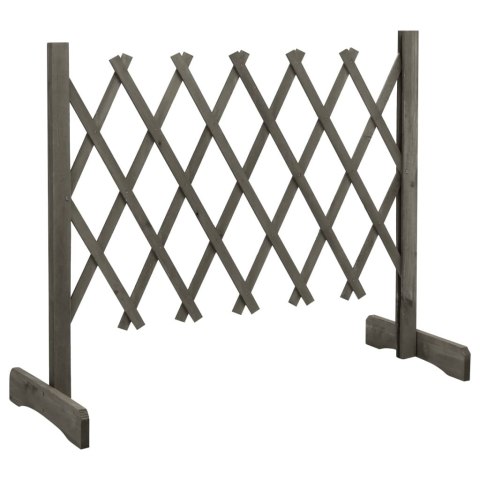 OGRODOWY PŁOT KRATKOWY SZARY 120X60CM LITE DREWNO JODŁOWE