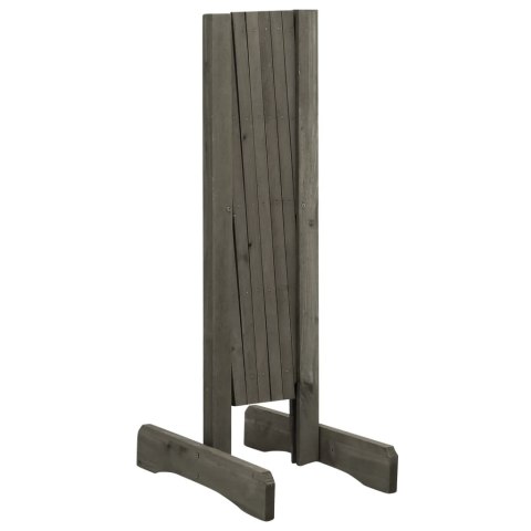OGRODOWY PŁOT KRATKOWY SZARY 120X60CM LITE DREWNO JODŁOWE