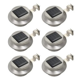 OKRĄGŁE LAMPY SOLARNE NA ZEWNĄTRZ 6 SZT. LED 12CM BIAŁE