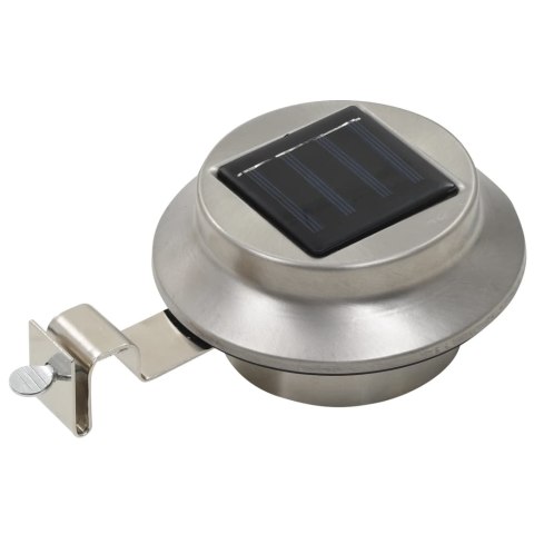 OKRĄGŁE LAMPY SOLARNE NA ZEWNĄTRZ 6 SZT. LED 12CM BIAŁE