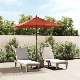 PARASOL OGRODOWY NA DREWNIANYM SŁUPKU TERAKOTA 198X198X231CM