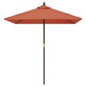 PARASOL OGRODOWY NA DREWNIANYM SŁUPKU TERAKOTA 198X198X231CM
