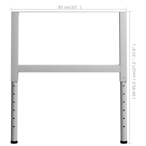 REGULOWANE RAMY STOŁU ROBOCZEGO 2 SZT. METAL 85X(69-95,5)CM