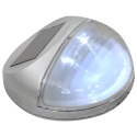 ŚCIENNE LAMPY SOLARNE LED NA ZEWNĄTRZ 12 SZT OKRĄGŁE SREBRNE