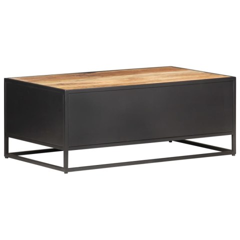 STOLIK KAWOWY 90X50X35CM DREWNO MANGO I NATURALNA TRZCINA