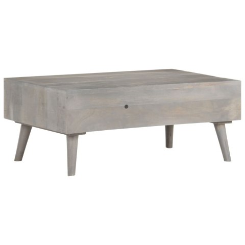 STOLIK KAWOWY SZARY 100X60X40CM LITE SUROWE DREWNO MANGO