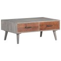 STOLIK KAWOWY SZARY 100X60X40CM LITE SUROWE DREWNO MANGO