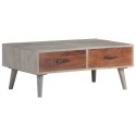 STOLIK KAWOWY SZARY 100X60X40CM LITE SUROWE DREWNO MANGO