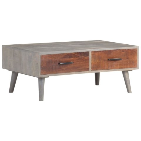 STOLIK KAWOWY SZARY 100X60X40CM LITE SUROWE DREWNO MANGO
