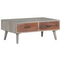 STOLIK KAWOWY SZARY 100X60X40CM LITE SUROWE DREWNO MANGO