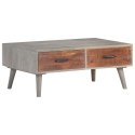 STOLIK KAWOWY SZARY 100X60X40CM LITE SUROWE DREWNO MANGO