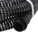 WĄŻ SSĄCY Z MOSIĘŻNYMI ZŁĄCZAMI CZARNY 1,1" 15 M PVC