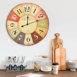 ZEGAR ŚCIENNY W STYLU VINTAGE KOLOROWY 60CM