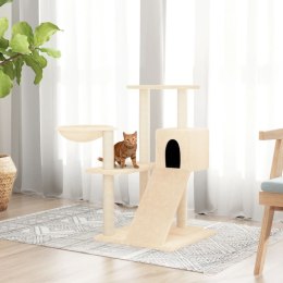 DRAPAK DLA KOTA Z SIZALOWYMI SŁUPKAMI KREMOWY 82CM