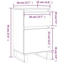 KOMODA PRZYDYMIONY DĄB 40X35X70CM MATERIAŁ DREWNOPOCHODNY