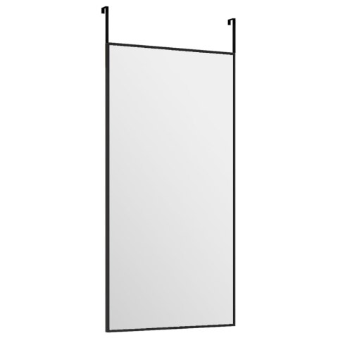 LUSTRO NA DRZWI CZARNE 30X60CM SZKŁO I ALUMINIUM