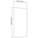 LUSTRO NA DRZWI CZARNE 30X60CM SZKŁO I ALUMINIUM