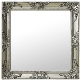 LUSTRO ŚCIENNE W STYLU BAROKOWYM 60X60CM SREBRNE