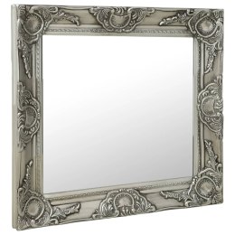 LUSTRO ŚCIENNE W STYLU BAROKOWYM 60X60CM SREBRNE