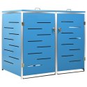 OSŁONA NA 2 KOSZE NA ŚMIECI 138X77,5X115CM STAL NIERDZEWNA