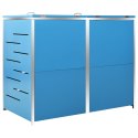 OSŁONA NA 2 KOSZE NA ŚMIECI 138X77,5X115CM STAL NIERDZEWNA
