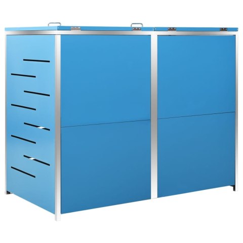 OSŁONA NA 2 KOSZE NA ŚMIECI 138X77,5X115CM STAL NIERDZEWNA