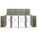 OSŁONA NA 4 KOSZE NA ŚMIECI SZARA 274X80X117CM POLIRATTAN