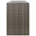OSŁONA NA 4 KOSZE NA ŚMIECI SZARA 274X80X117CM POLIRATTAN