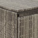 OSŁONA NA 4 KOSZE NA ŚMIECI SZARA 274X80X117CM POLIRATTAN