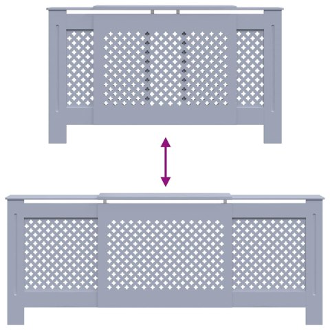 OSŁONA NA KALORYFER GRZEJNIK MDF SZARA 205CM