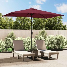 PARASOL OGRODOWY NA METALOWYM SŁUPKU 300X200CM BORDOWY