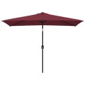 PARASOL OGRODOWY NA METALOWYM SŁUPKU 300X200CM BORDOWY