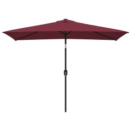 PARASOL OGRODOWY NA METALOWYM SŁUPKU 300X200CM BORDOWY
