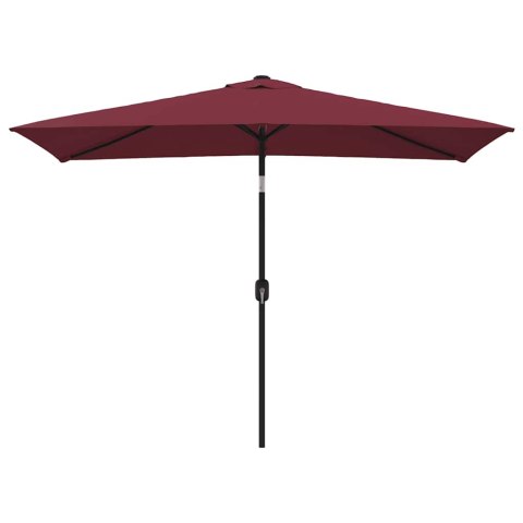 PARASOL OGRODOWY NA METALOWYM SŁUPKU 300X200CM BORDOWY