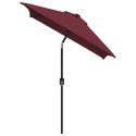 PARASOL OGRODOWY NA METALOWYM SŁUPKU 300X200CM BORDOWY